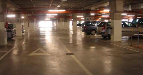 pavimenti logistica: garage supermercati